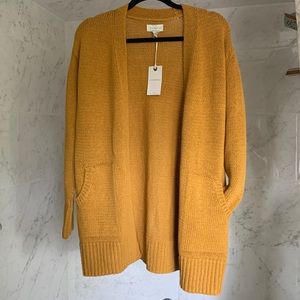 NWT mustard Lucky Brand cardigan